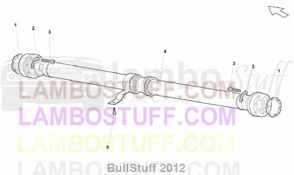 2013 Lamborghini GALLARDO LP 550-2 COUPE EUROPE PROPELLER SHAFT (307.01.00)